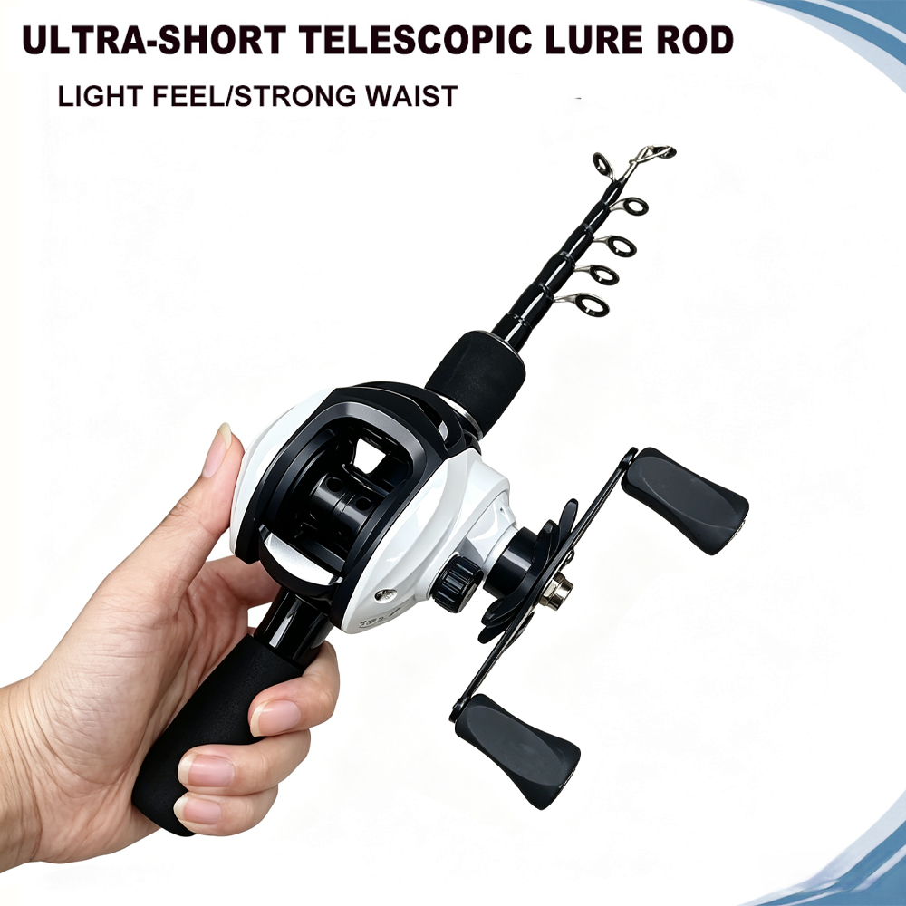 Fishing Rod Spinning - Conjunto de Vara de Pesca Telescópica